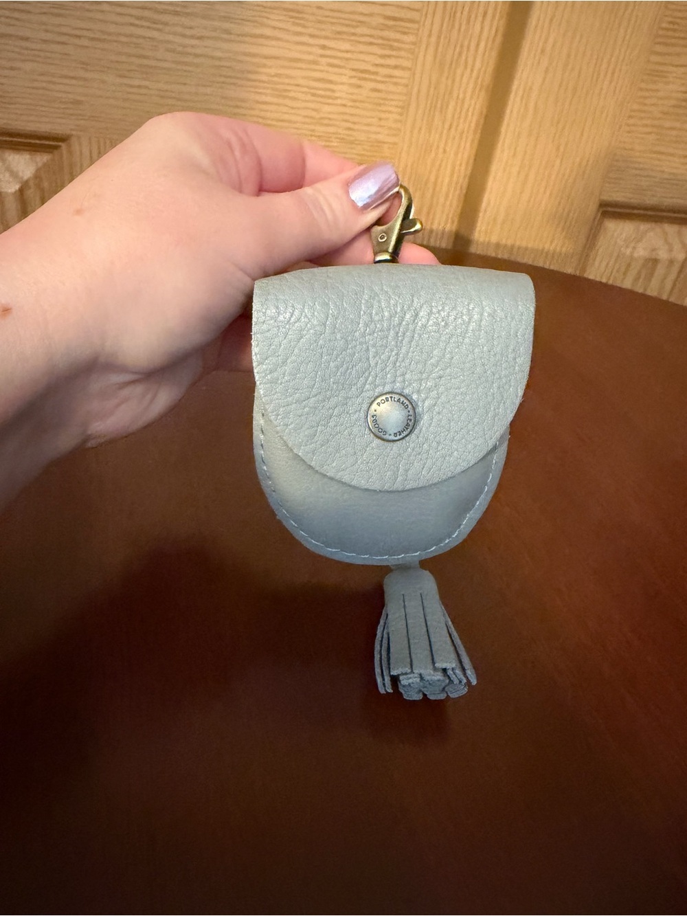 ‘Almost Perfect’ Portland Leather Goods Nimbus Pouch- Light Gray